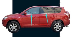 Накладки на молдинги стекол rav4 длинная база