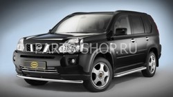 Защита переднего бампера одинарная для X-Trail 2007-