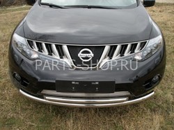 Защита переднего бампера двойная Nissan Murano 2008-2010
