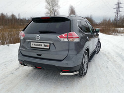 Защита заднего бампера x-trail 2014