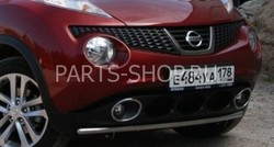 Защита переднего бампера одинарная 76мм  Juke