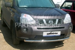 Защита передняя по низу бампера на X-Trail 2007-