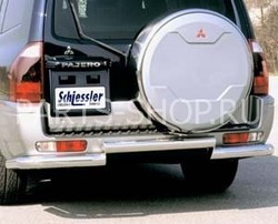 Защита заднего бампера Pajero 03-06