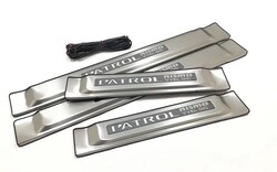 Накладки на внутрисалонные пороги patrol стиль nismo, с подсветкой