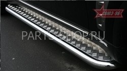 Пороги с нержавеющим листом на infiniti fx35/50