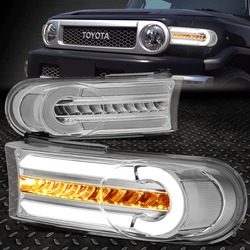 Поворотники FJ Cruiser диодные хром с ходовыми огнями