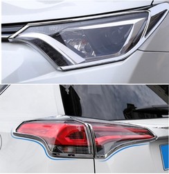 Хромированные накладки на задние фонари Rav4 15-18