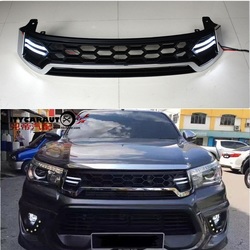 Решетка Hilux Pick Up Revo 2017+ с ходовыми огнями (3 цвета)