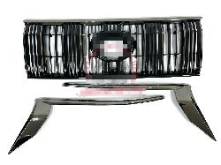 Решетка радиатора с ресничками LC150 2018- Black Onyx (темный хром)