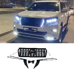 Решетка стиль MzSpeed prado 150 с подсветкой, черная