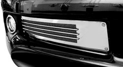 Решетка в передний бампер, с горизонтальным прутком и сеткой GX460