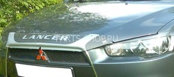 Дефлектор капота Lancer 2007- серебристый