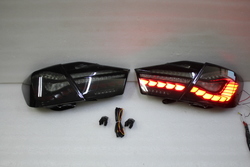 Фонари задние Camry50 динамические, стиль BMW OLED, дымчатые