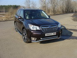 Защита бампера двойная forester 13-15