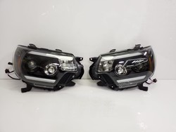 Фары линзовые toyota tacoma 12-15, с ходовыми огнями, хром или черные