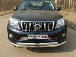 Защита переднего бампера LC150 PRADO. (76,1/75 мм)