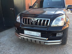 Защита бампера тройная lc120/gx470