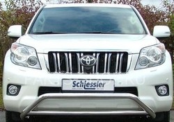 Защита передняя на LC150 60 мм, до бампера с поперечиной