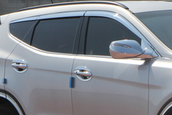 Ветровики хром на Hyundai Santa FE (6 частей)