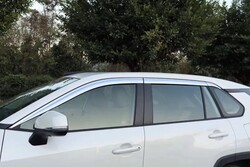 Ветровики rav4 хромированные (6 частей)