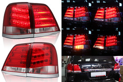 Фонари задние светодиодные LC200 стиль LX570 2013- (комплект)