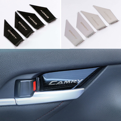Внутренние накладки под ручки с логотипом Camry v70 из нерж.