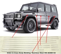 Молдинги дверей g-class из нерж. стали