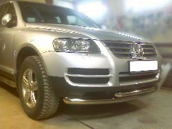 Защита переднего бампера Touareg