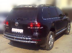 Защита заднего бампера Touareg