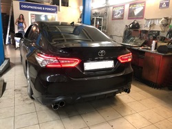 Задний диффузор camry70 под двигатель 3,5