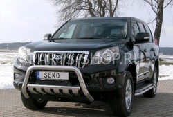 Защита переднего бампера 76мм из нержавеющей стали на LC150(защита картера приобретается отдельно)