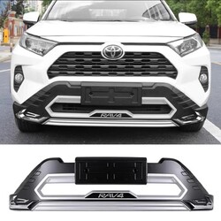 Защита, накладка переднего бампера rav4