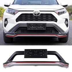 Защита, накладка на передний бампер rav4