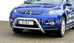 Защита передняя с перемычкой на Мazda CX-7 2007-2009