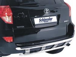 Защита заднего бампера двухтрубная на Rav4