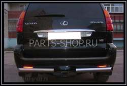 Защита заднего бампера из нержавеющей стали на GX470