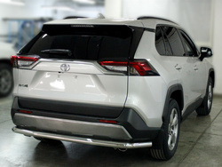 Защита заднего бампера цельная rav4 2020
