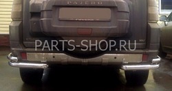 Защита заднего бампера уголки D-60+43 Pajero 2007-