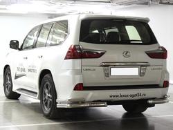 Защита задняя двойная lx570 2015-2018