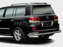 Защита заднего бампера сплошная LX570 12-